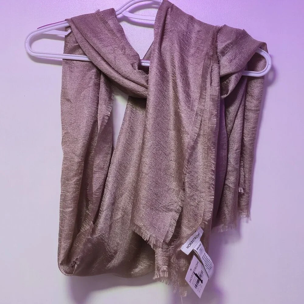Nordstrom Tan Desert Shimmer Shawl Scarf - Brand New Tags On